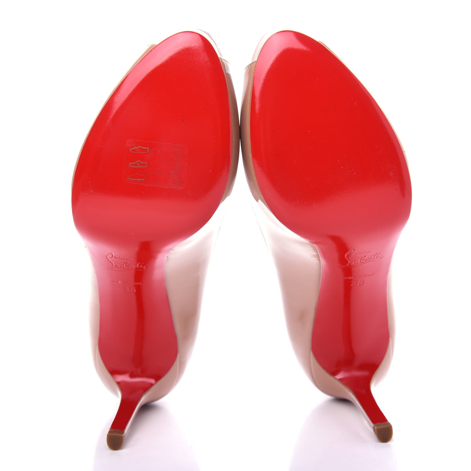 Christian Louboutin Patent No Matter 85 Pumps 38 Nude 6 of 10