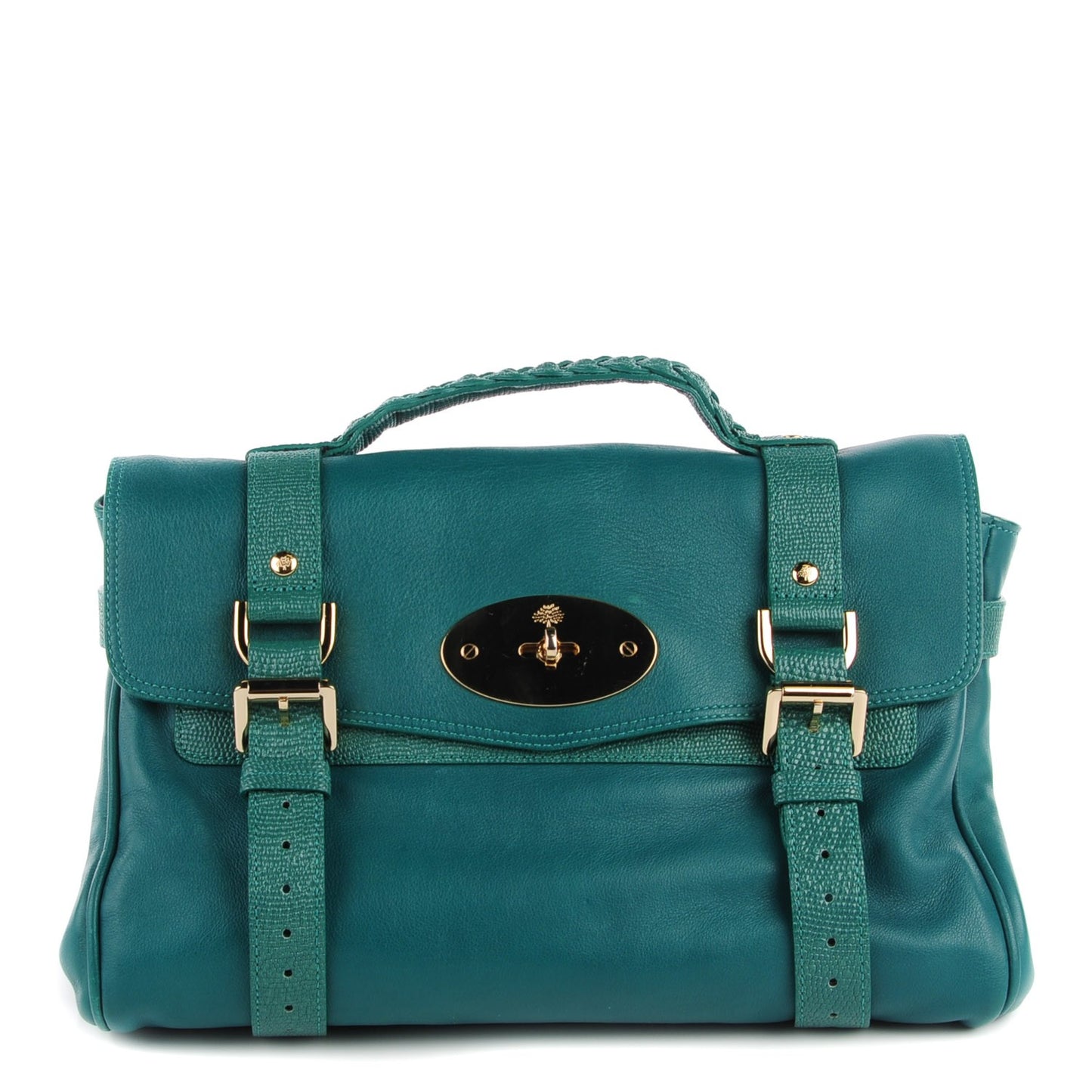 Micrograin Calfskin Lizard Medium Alexa Emerald