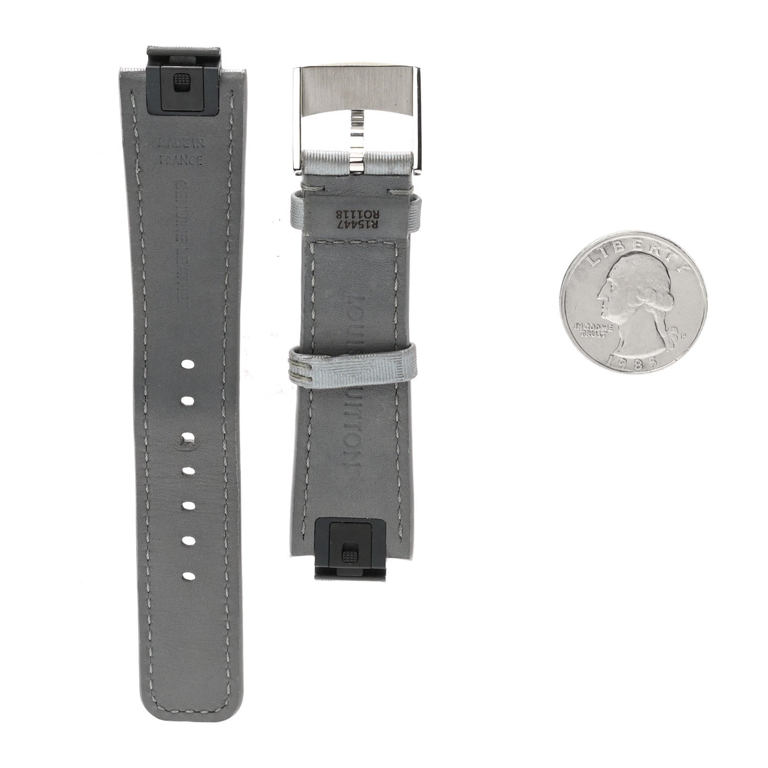 Louis Vuitton Monogram Satellite Tambour 10mm Watch Strap Silver 2 of 7