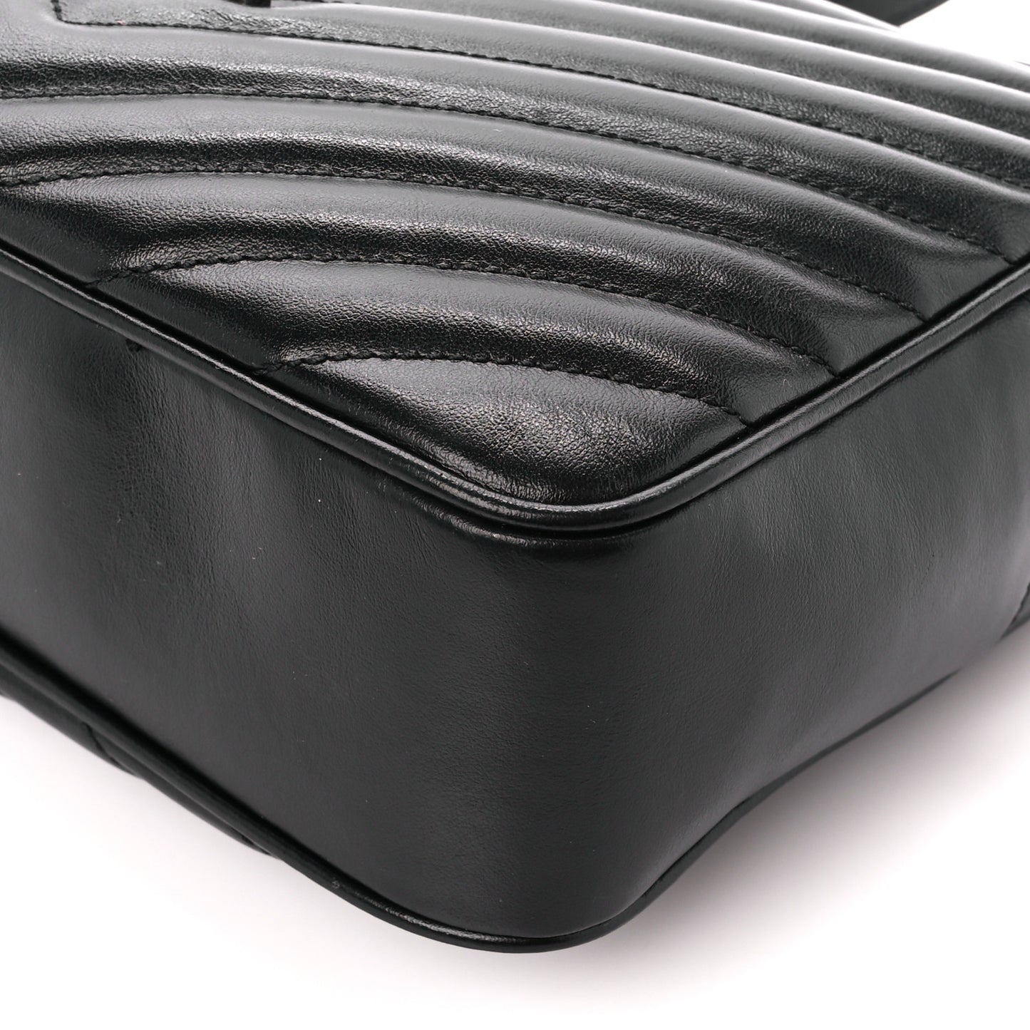 Calfskin Matelasse Monogram Lou Camera Bag Black