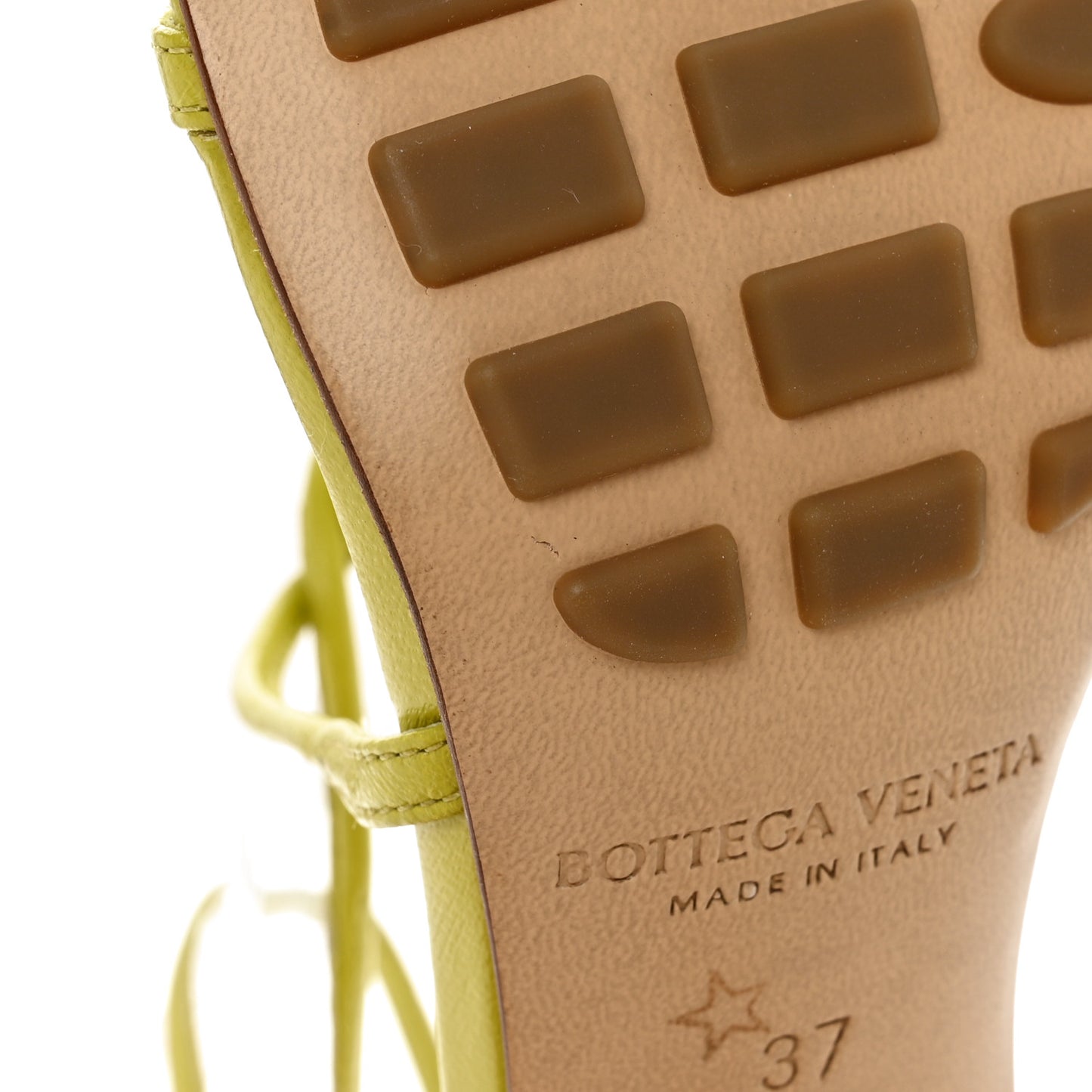 Crush Calfskin The Line 90mm Sandals 37 Acid