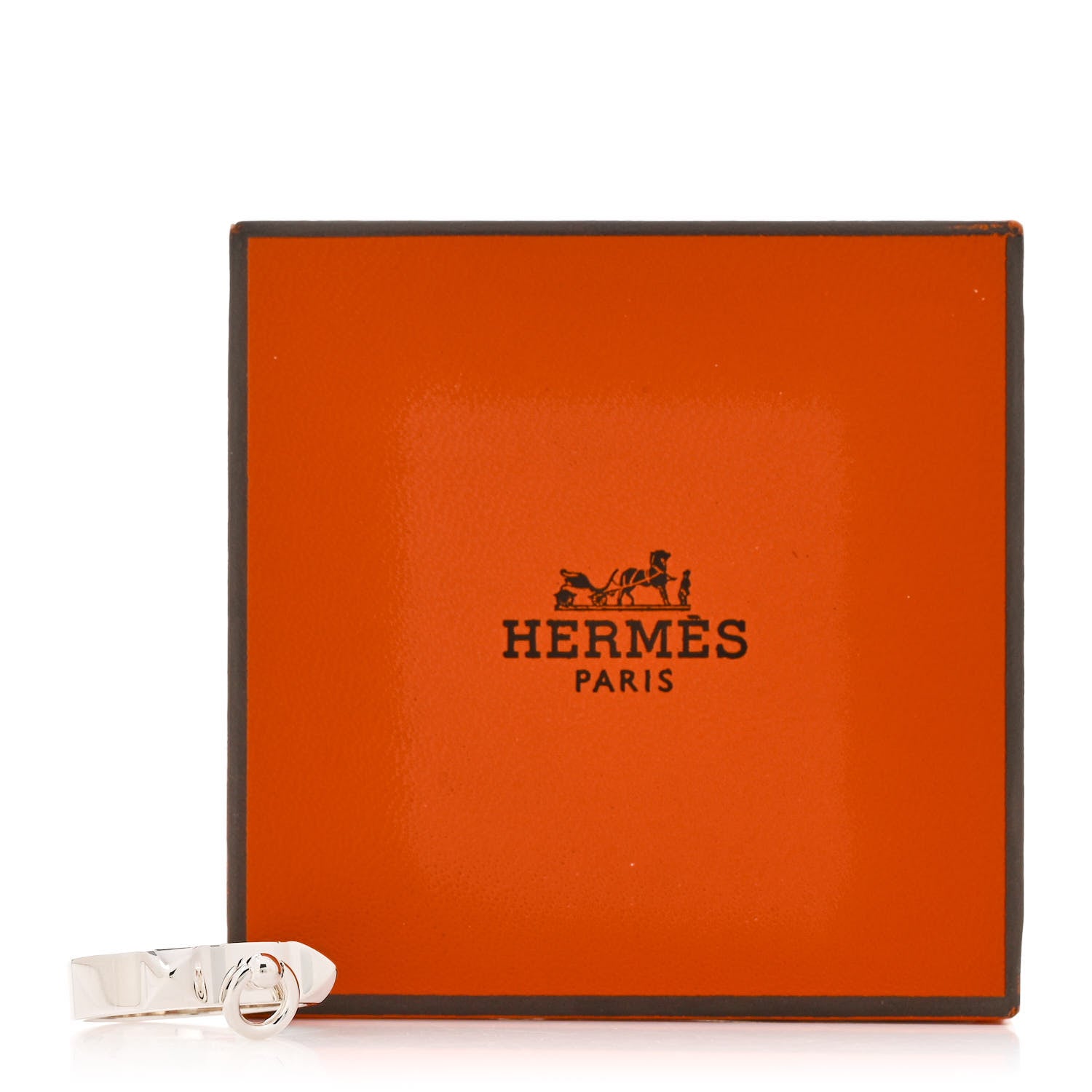 Hermes Sterling Silver PM Collier De Chien Ring 56 7.75 5 of 5