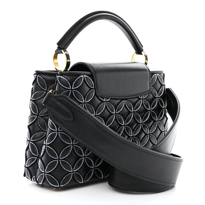 Louis Vuitton Tufted Lambskin Capucines BB Black 3 of 11