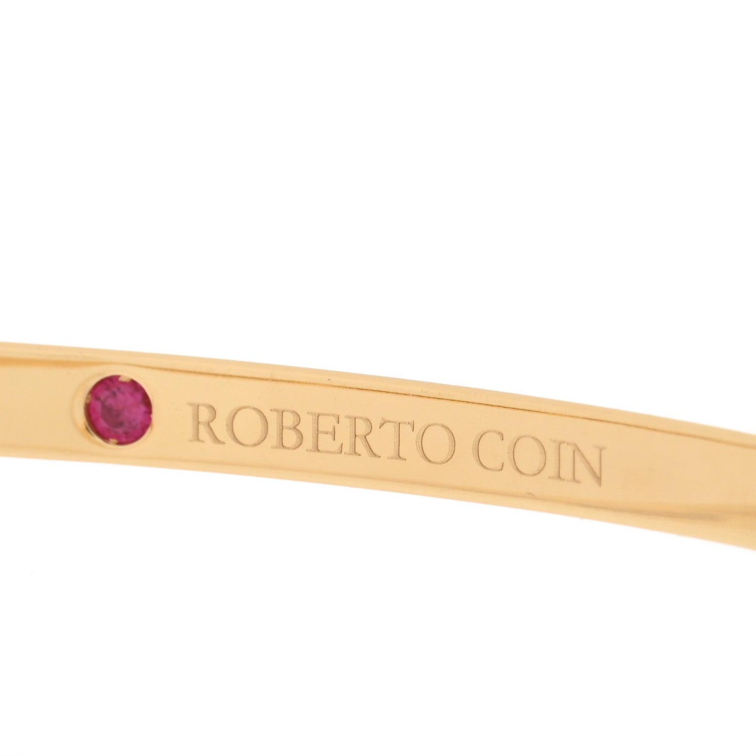 Roberto Coin 18K Yellow Gold Diamond Venetian Princess Flower Pave Bangle Bracelet 3 of 4