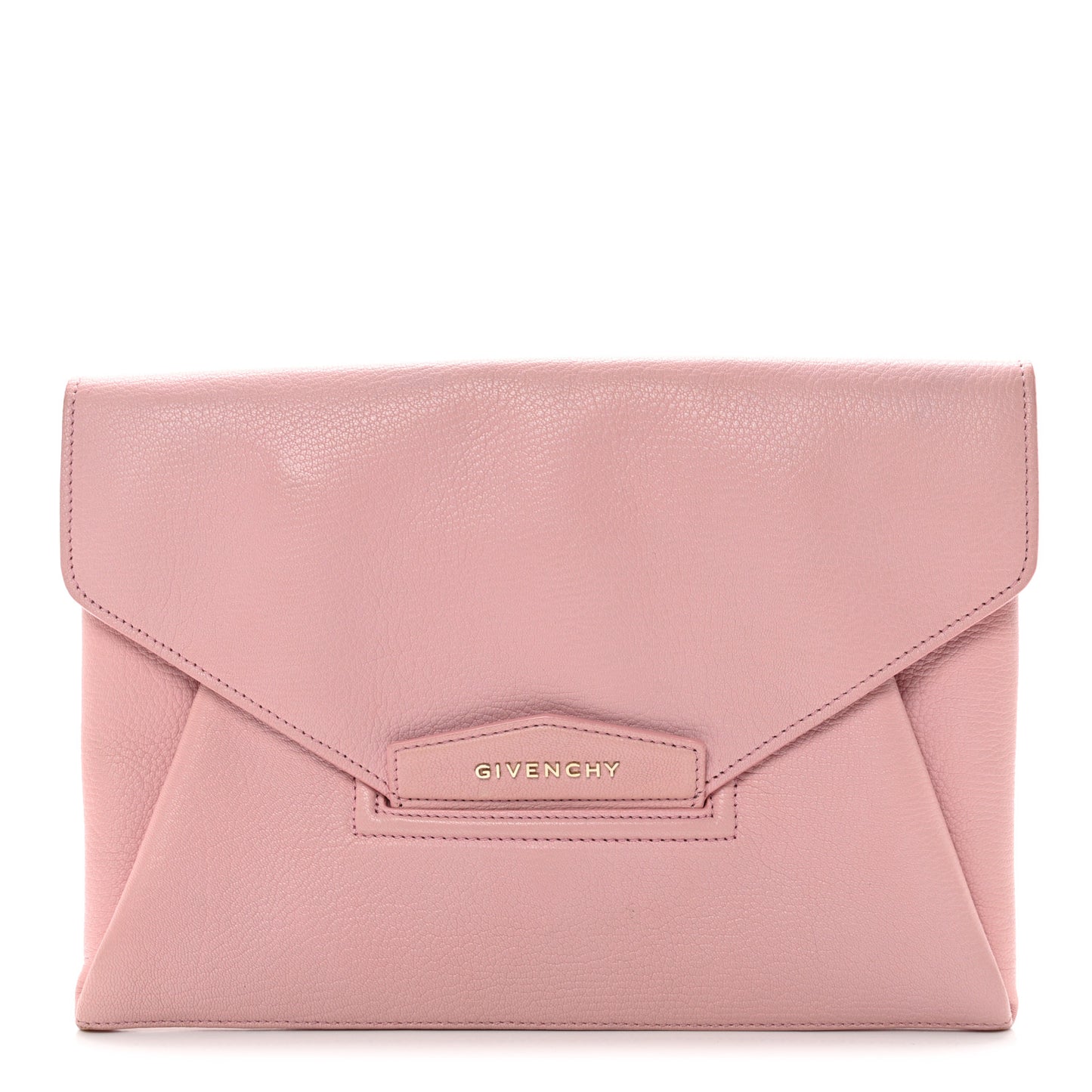Sugar Goatskin Medium Antigona Envelope Clutch Light Pink