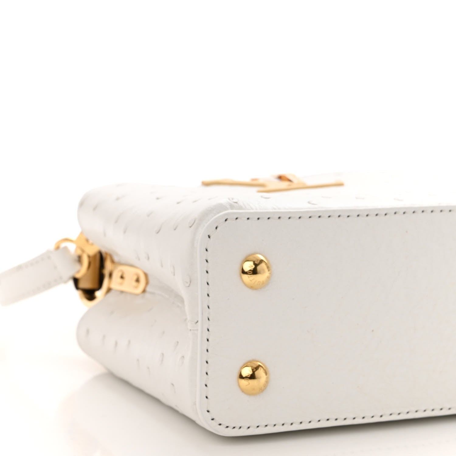 Louis Vuitton Ostrich Capucines Mini White 8 of 10