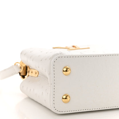 Louis Vuitton Ostrich Capucines Mini White 8 of 10