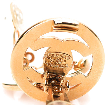 Chanel CC Turn Lock Large Clip On Earrings Gold 4 of 5