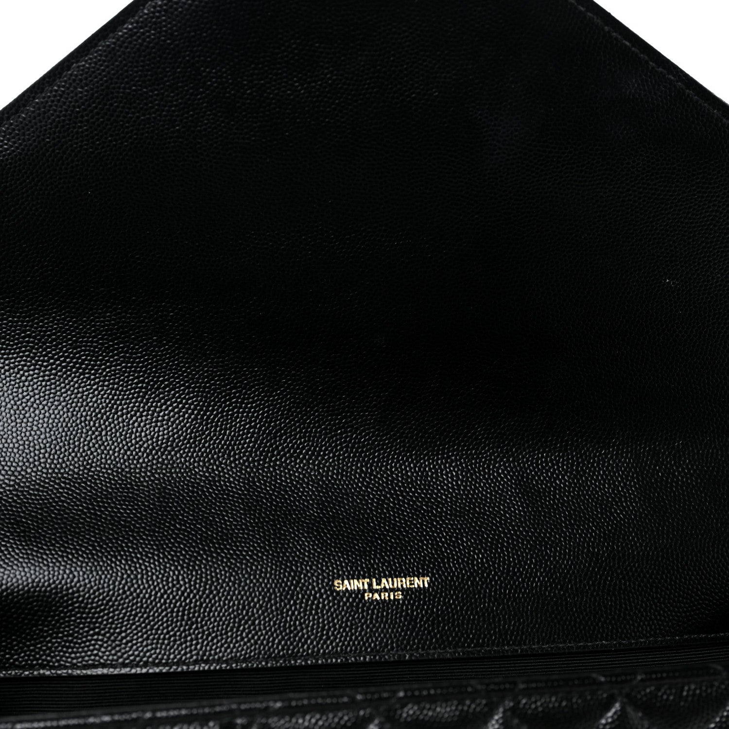 Saint Laurent Grain De Poudre Textured Mixed Matelasse Large Triquilt Monogram Satchel Black 10 of 10