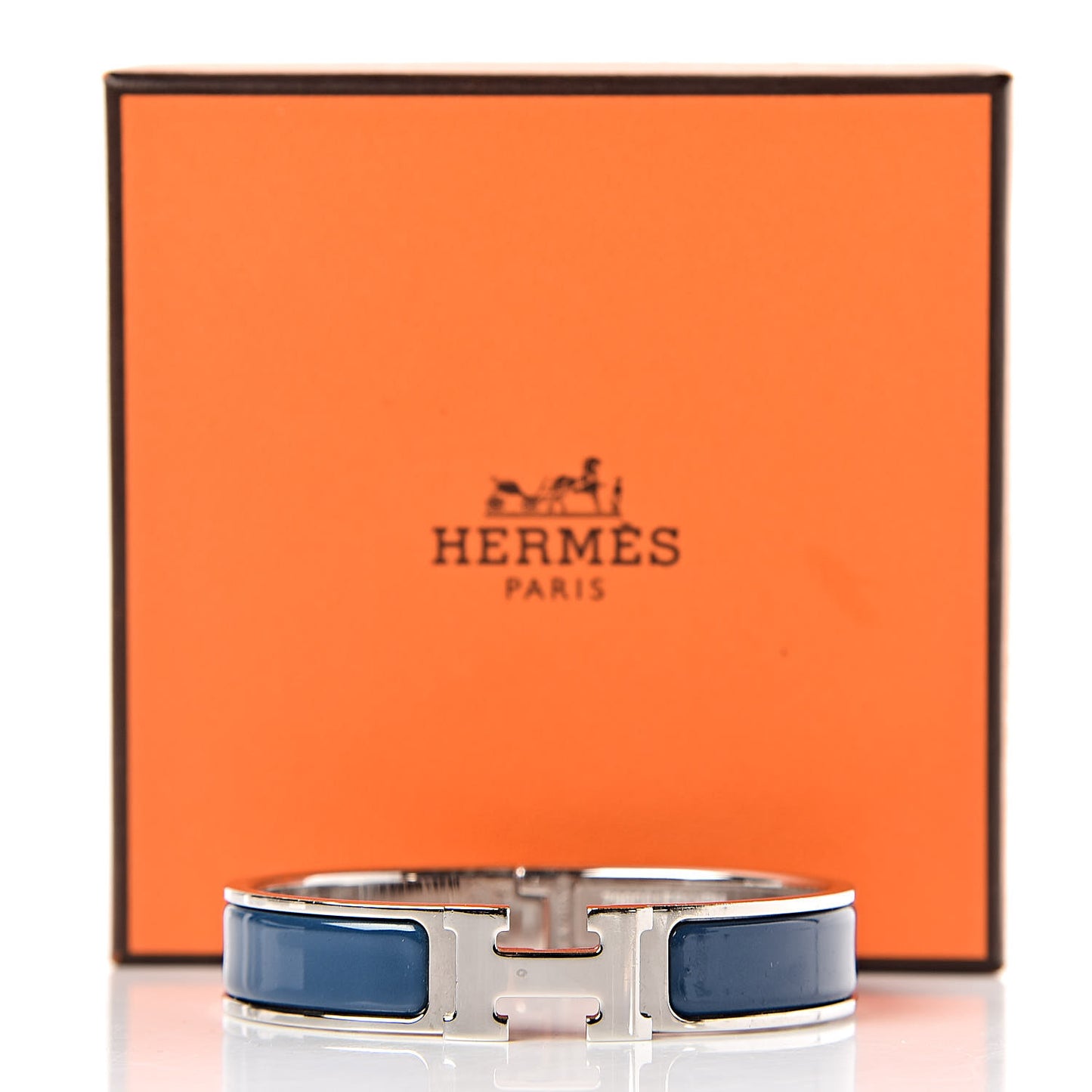 Enamel Narrow Clic Clac H Bracelet PM Bleu De Genes