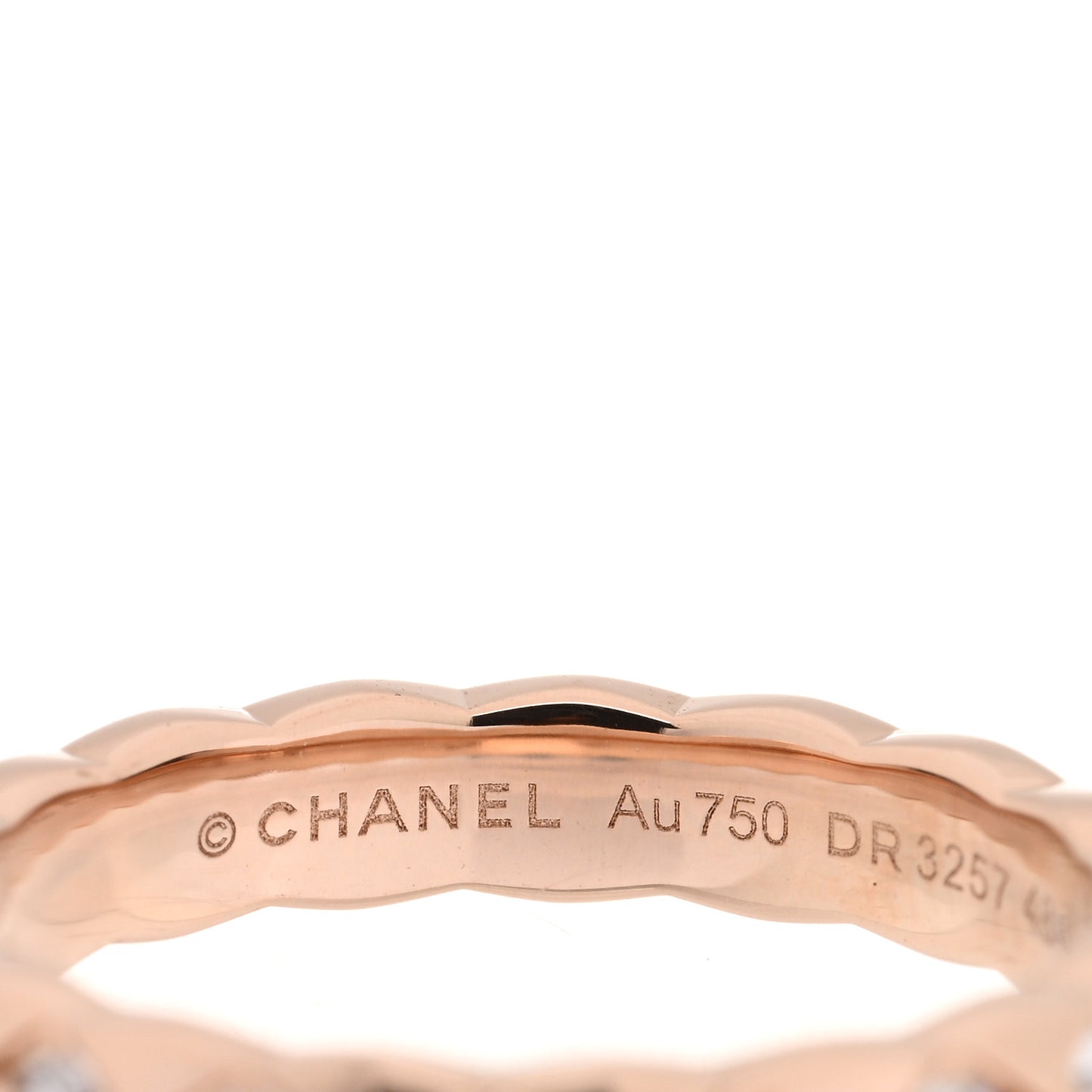 18K Beige Gold Diamond Mini Coco Crush Ring 48 4.5