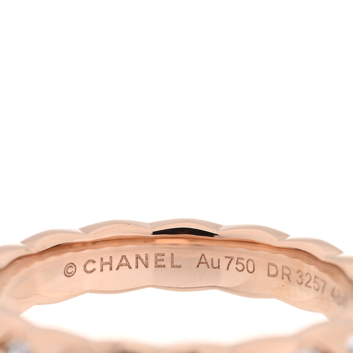Chanel 18K Beige Gold Diamond Mini Coco Crush Ring 48 4.5 4 of 5