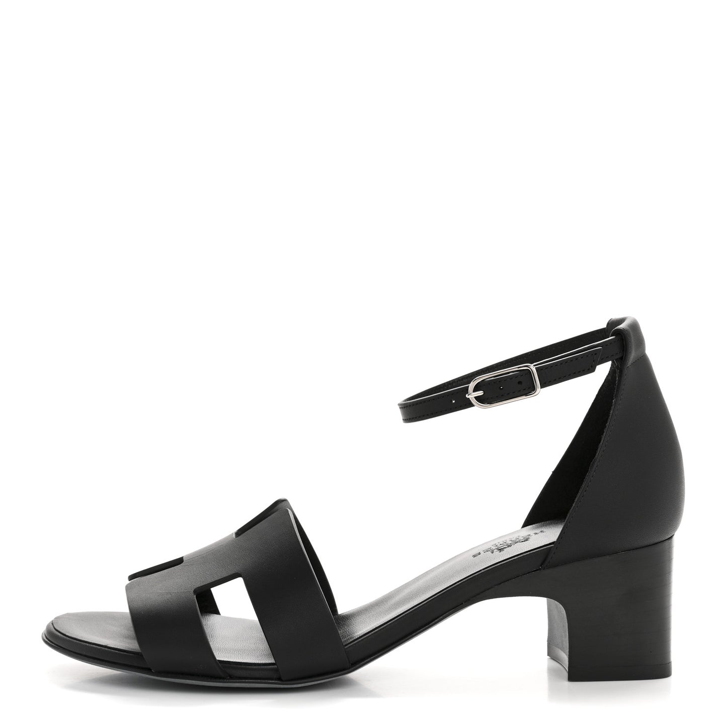 Calfskin Encens 50 Sandals 38 Black