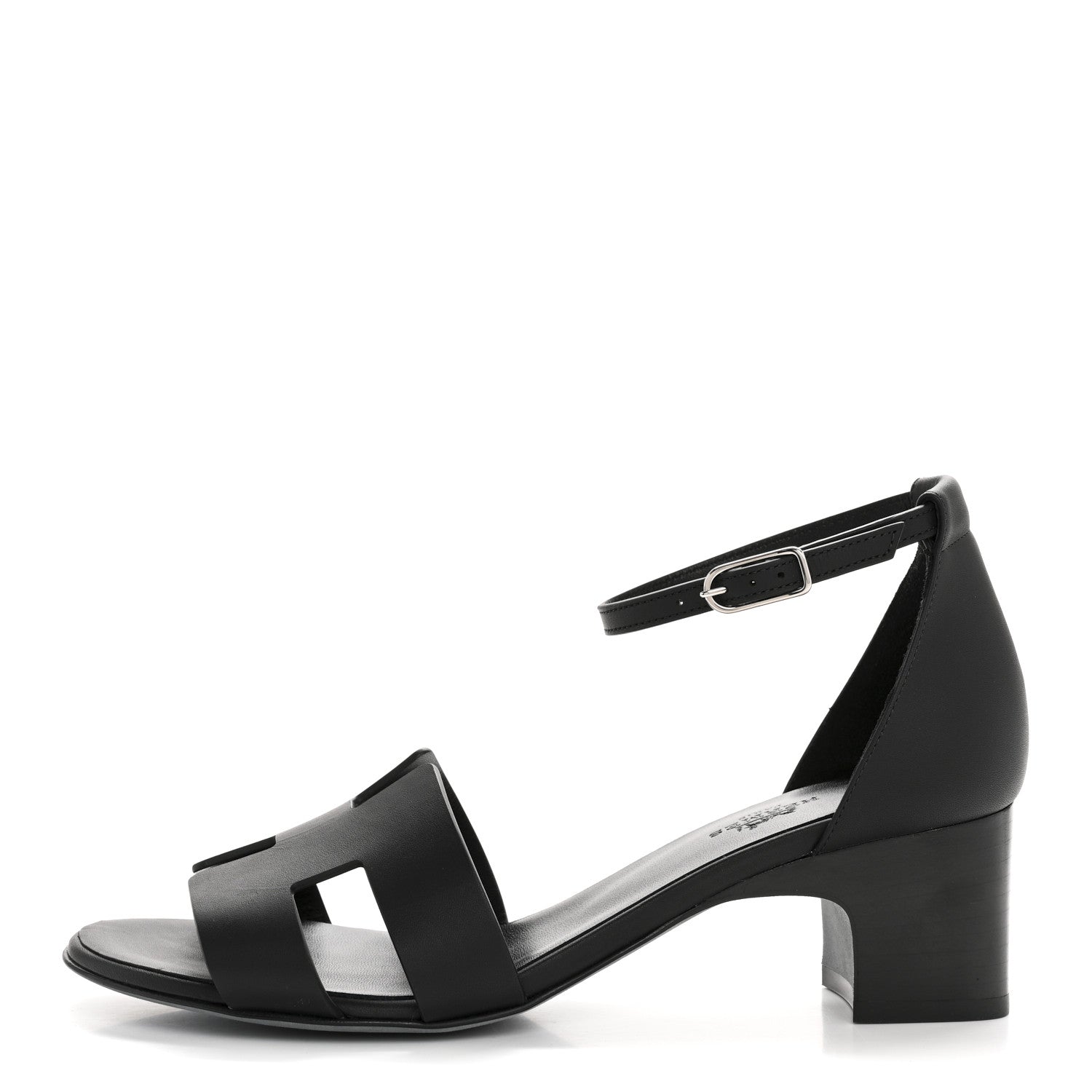 Hermes Calfskin Encens 50 Sandals 38 Black 1 of 11