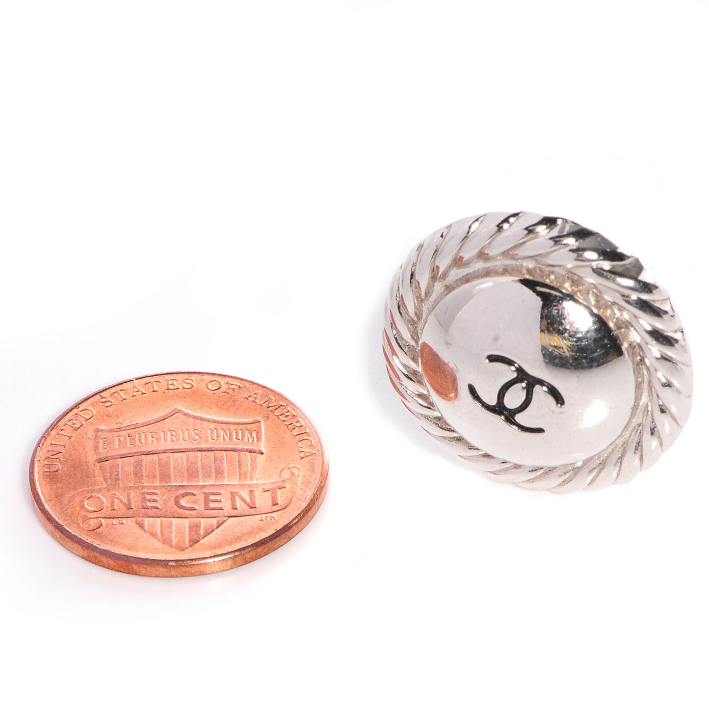 CC Clip On Earrings Silver