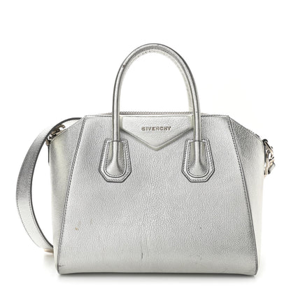 Givenchy Metallic Sugar Goatskin Small Antigona Silver 1 of 18