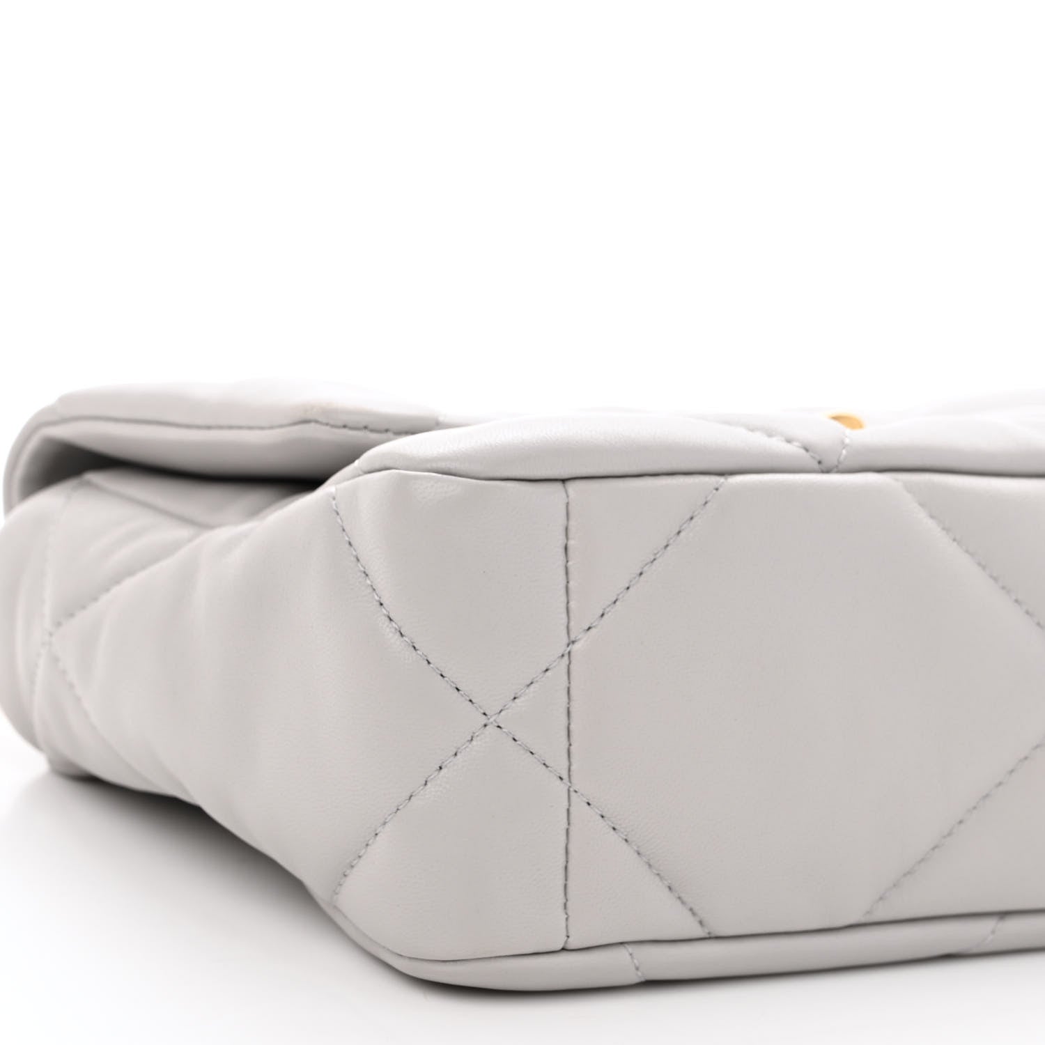 Chanel Lambskin Quilted Medium Chanel 19 Flap Grey 9 of 10