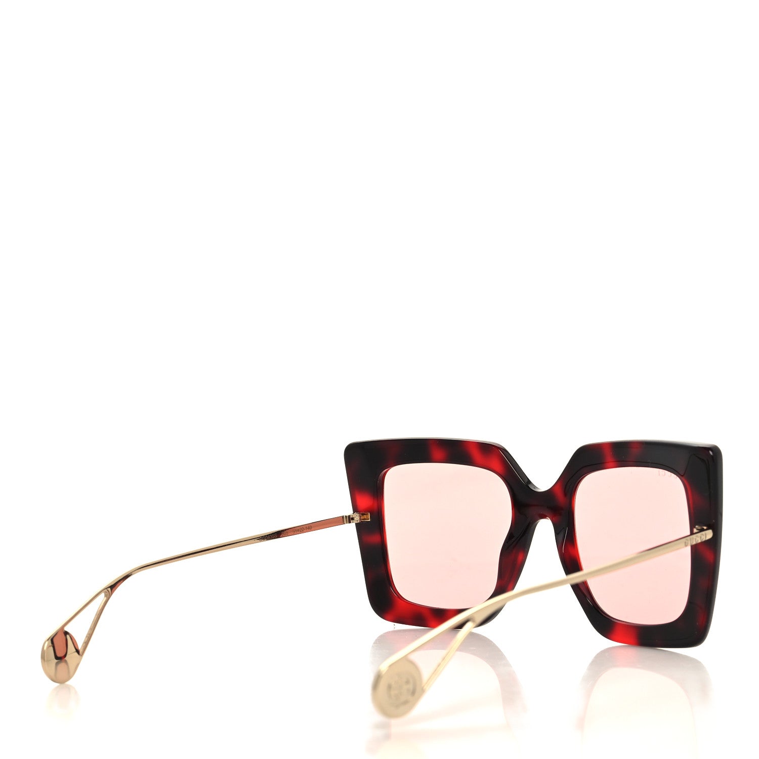 Gucci Acetate Oversize Square Frame GG0435S Sunglasses Red Havana 4 of 8
