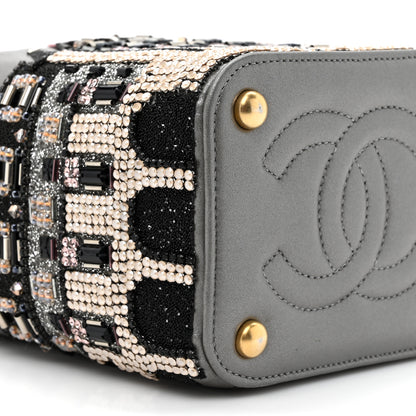 Chanel Metallic Lambskin Crystal Metiers D'Art Chateau de Chenonceau Bucket Bag Grey 10 of 10