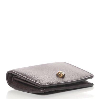 Alexander McQueen Calfskin Skull Card Holder Burgundy 4 of 7