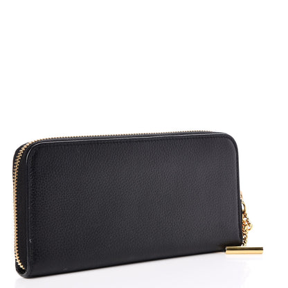 Chloe Grained Calfskin Joe Long Zip Around Wallet Black 3 of 11