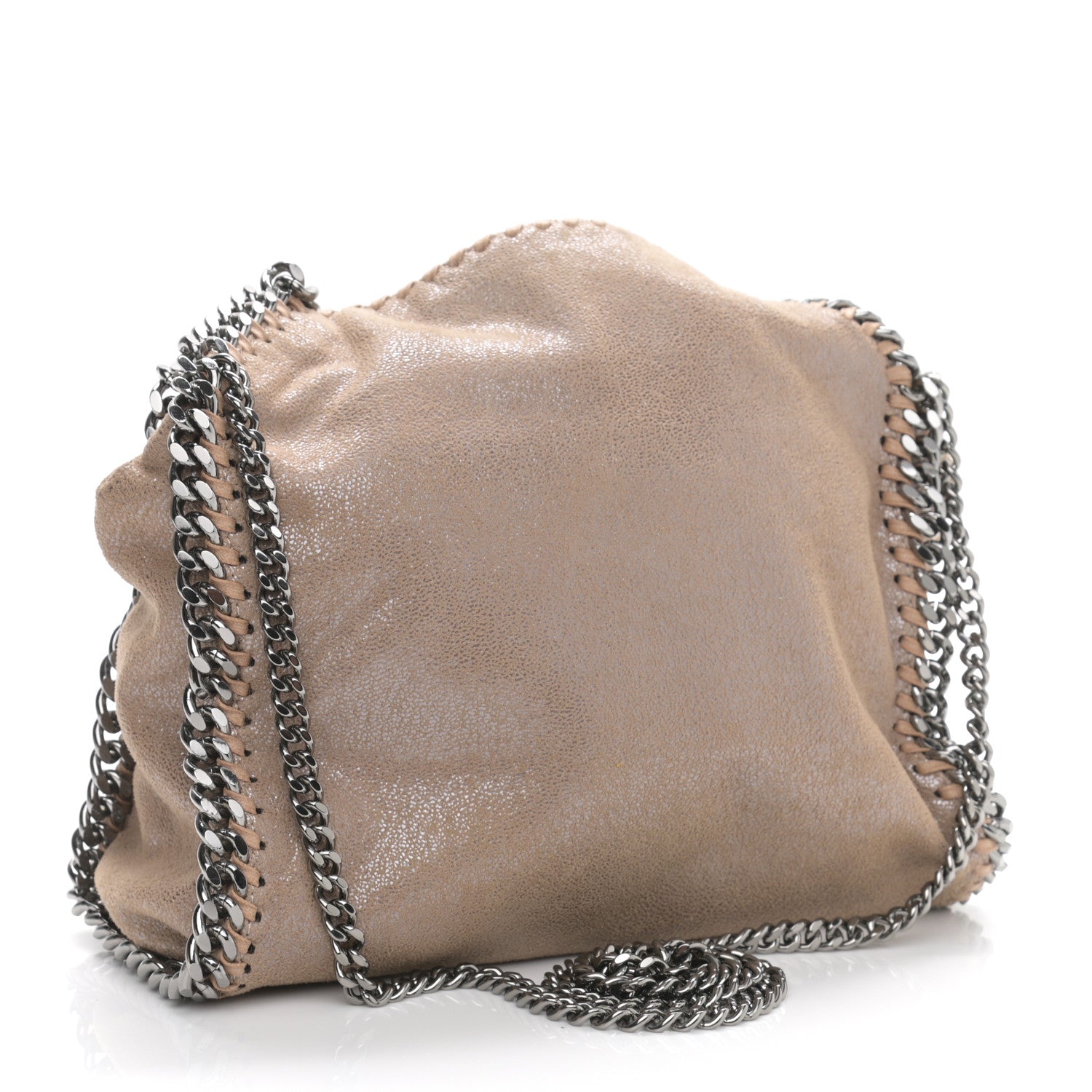 Stella McCartney Shaggy Deer Mini Falabella Fold Over Tote Beige 3 of 10