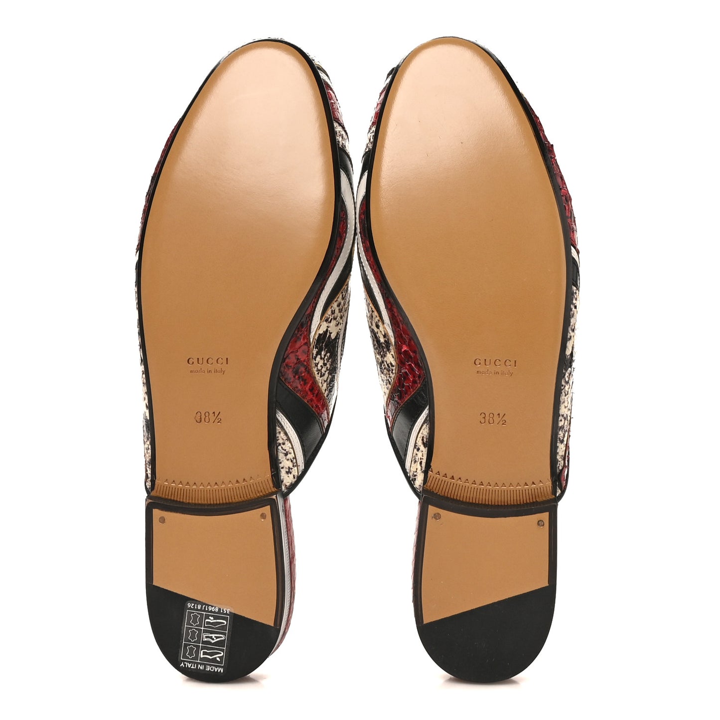Snakeskin Womens Princetown Slippers 38.5 Multicolor