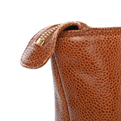 Chanel Caviar Flap Shoulder Bag Brown 10 of 12