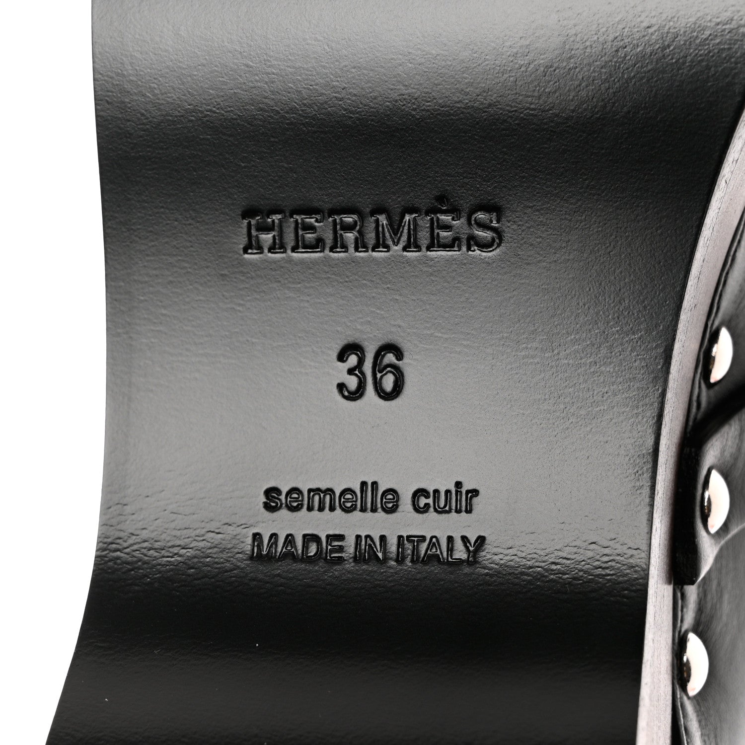 Hermes Calfskin Carlotta Mules 36 Black 8 of 10