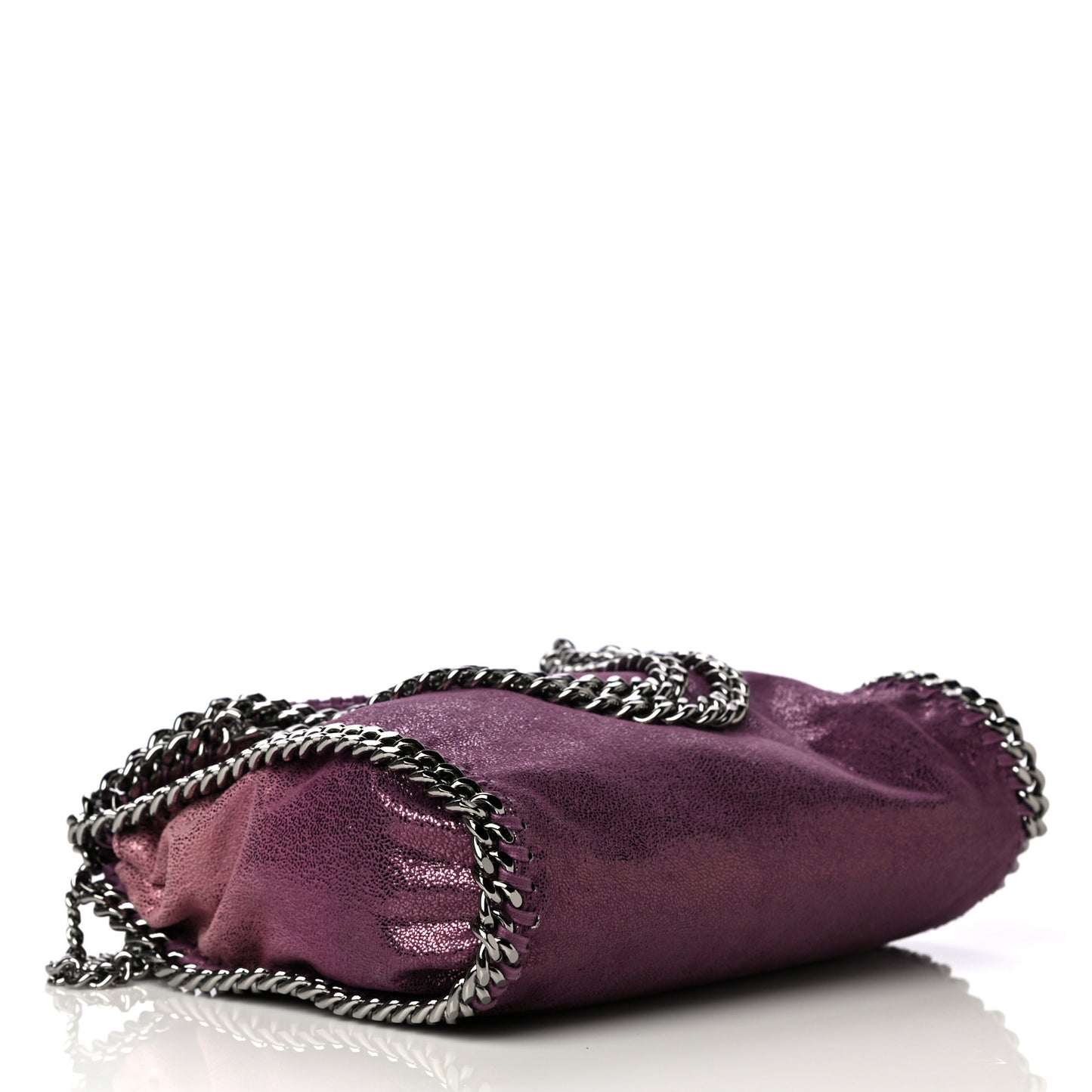 Metallic Shaggy Deer Degrade Mini Falabella Fold Over Tote
