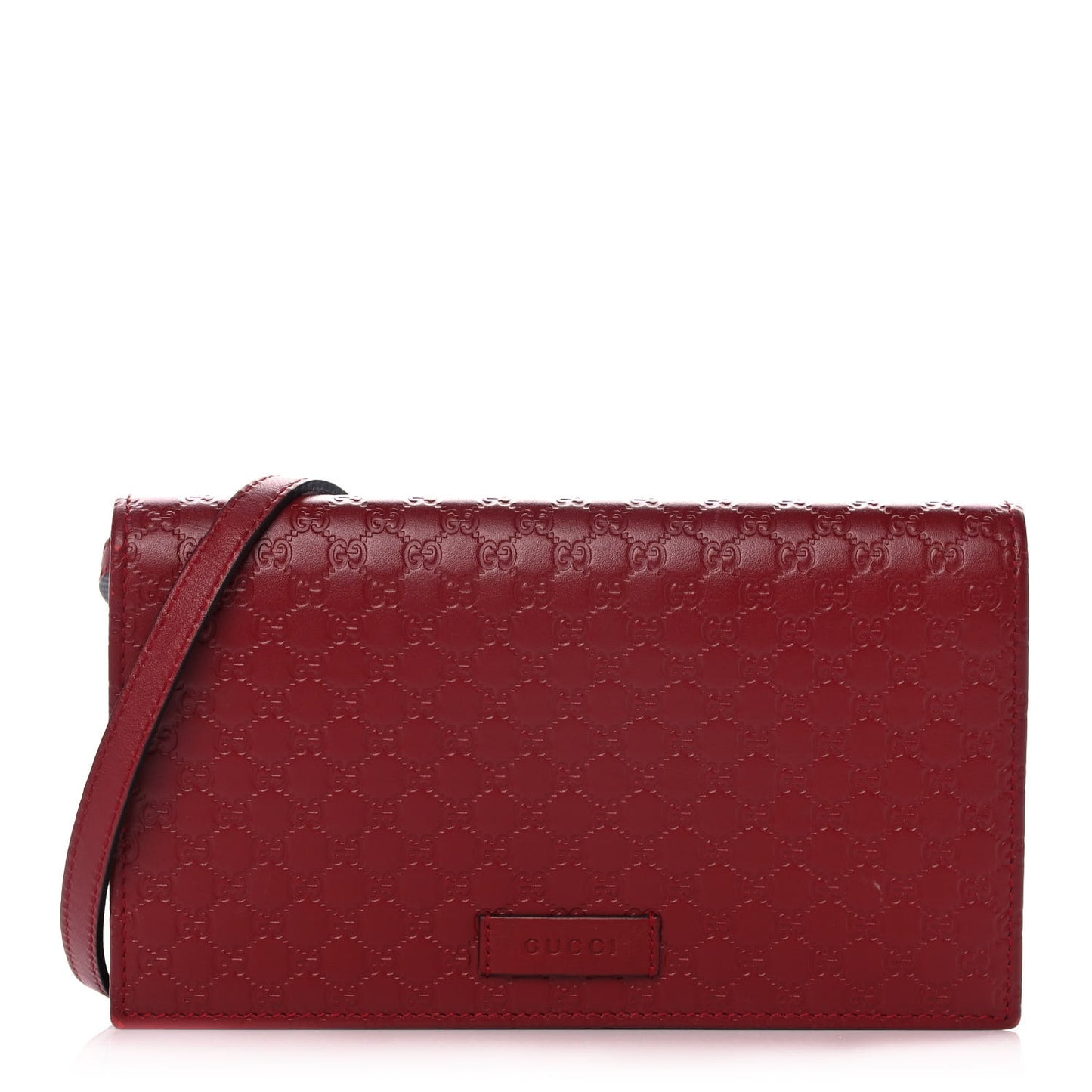 Microguccissima Crossbody Wallet Red