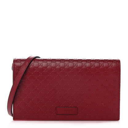 Gucci Microguccissima Crossbody Wallet Red 1 of 13