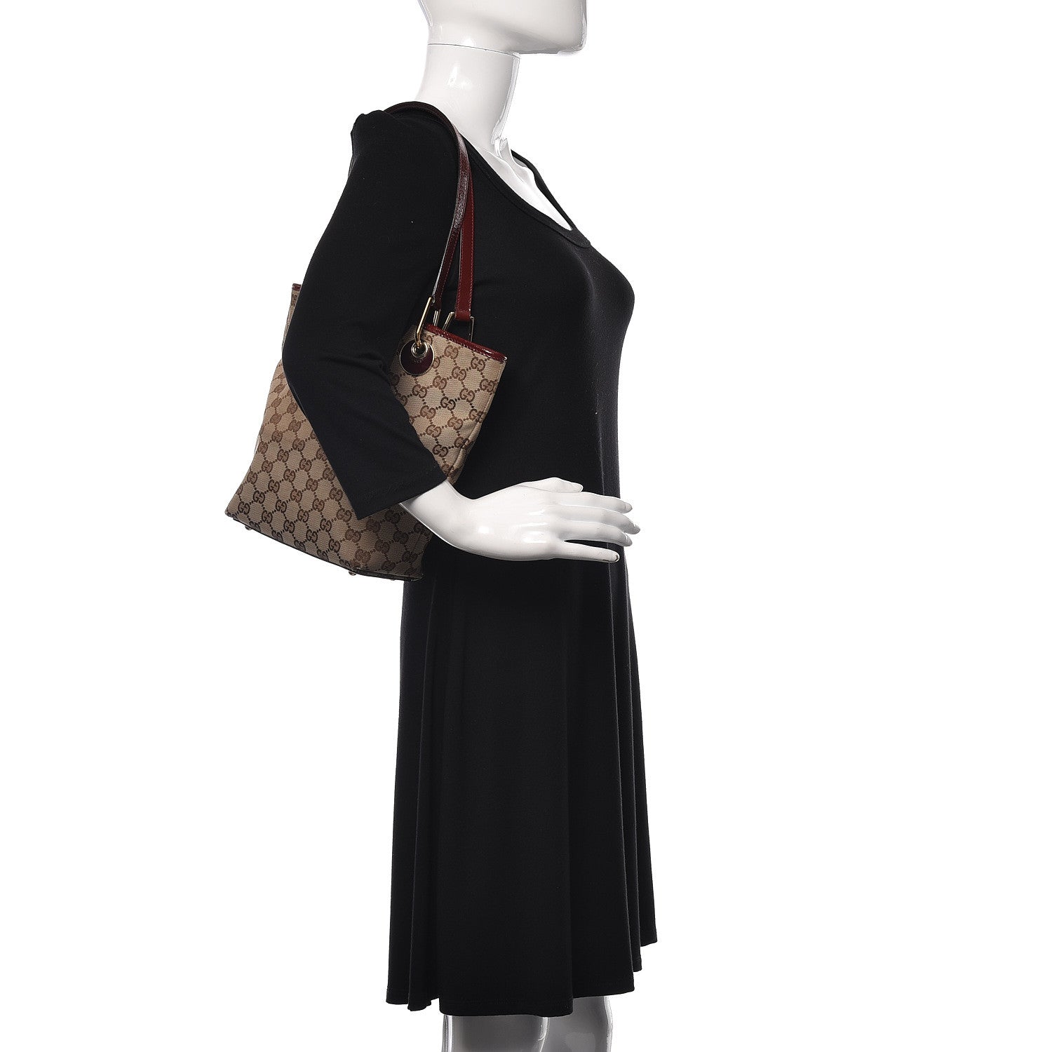 Gucci Monogram Small Eclipse Tote Red 2 of 10