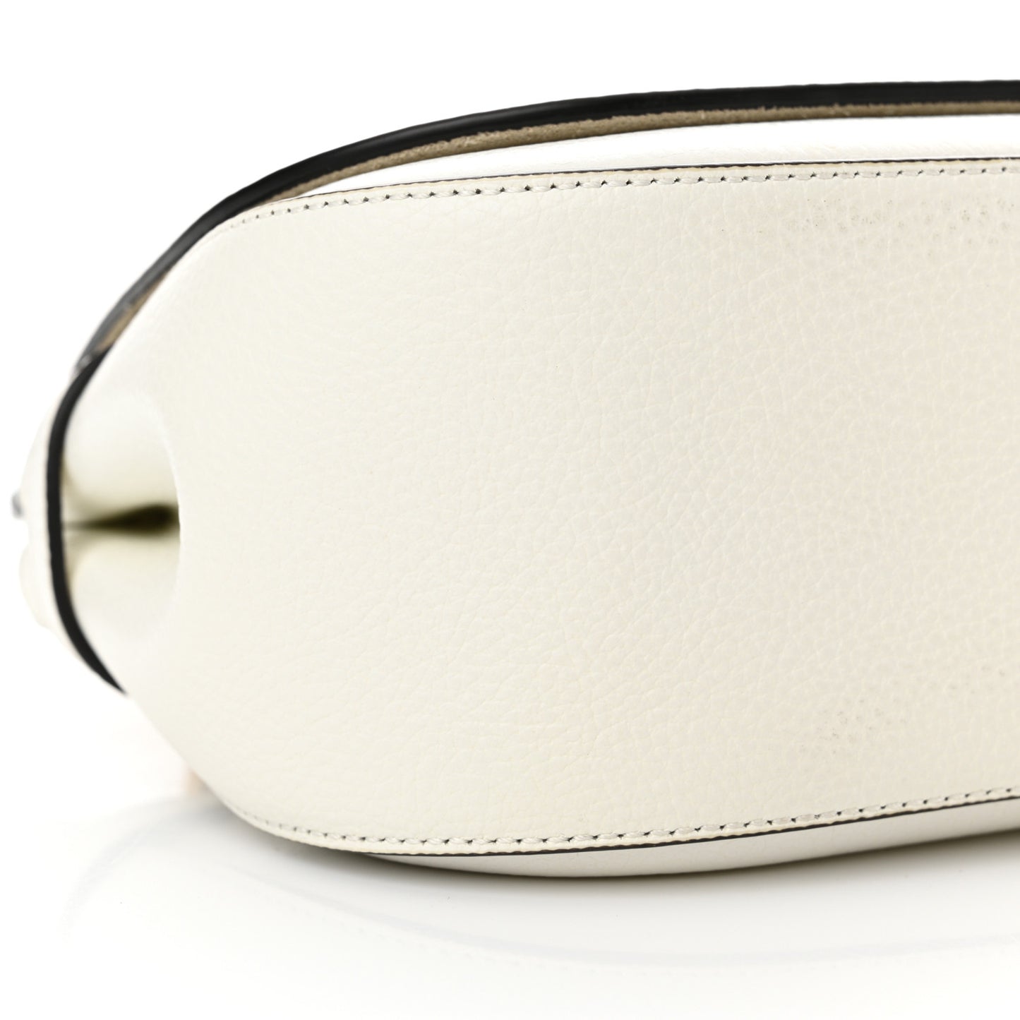 Small Classic Grain Calfskin Small Amberley Satchel White