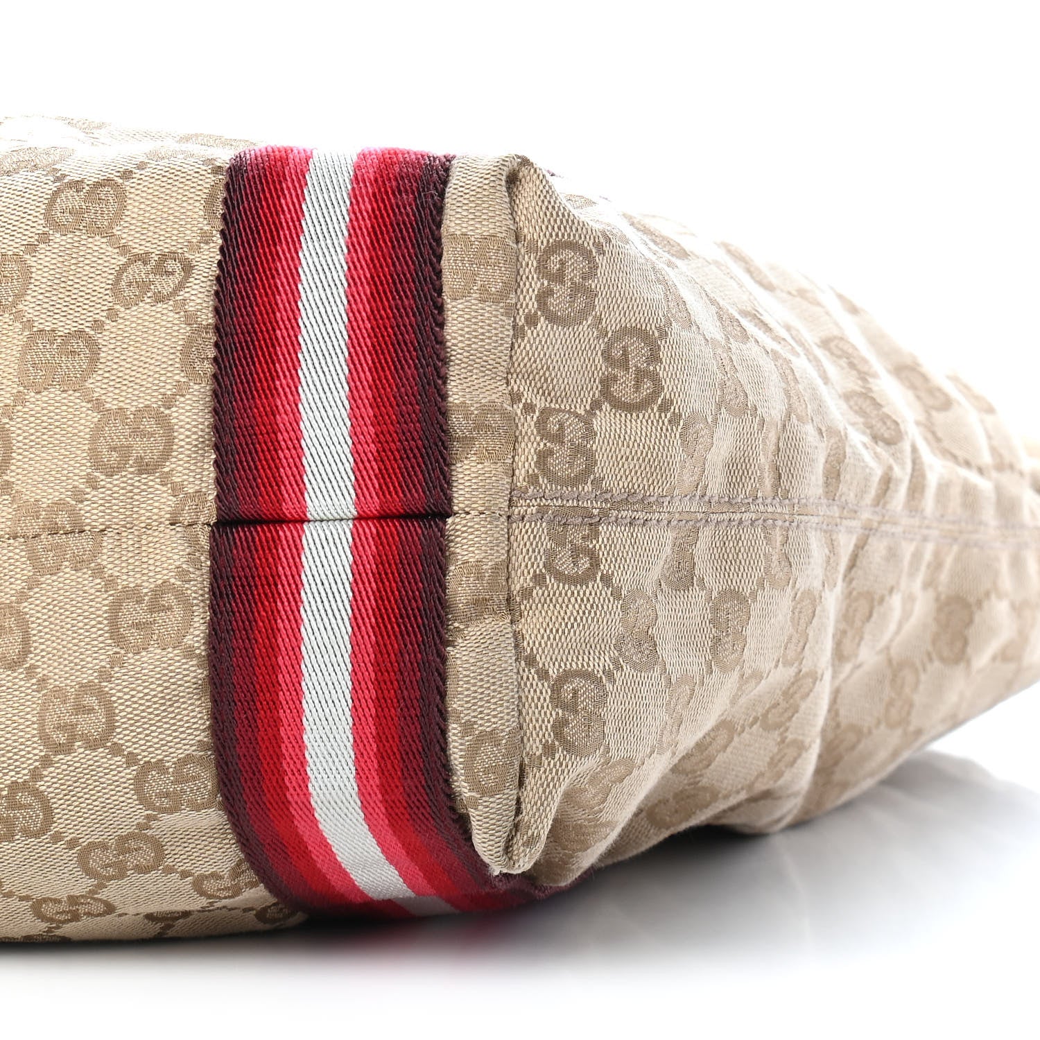 Gucci GG Monogram Medium Web Handle Vertical Tote Red 9 of 9