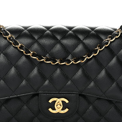 Chanel Caviar Quilted Jumbo Double Flap Black 8 of 11