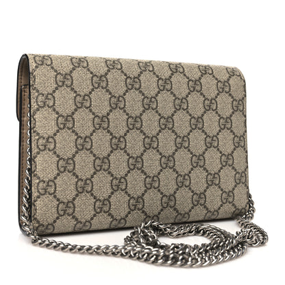 Gucci GG Supreme Monogram Mini Dionysus Chain Wallet Beige Taupe 3 of 11