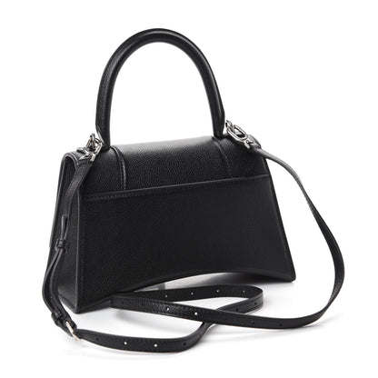 Balenciaga Grained Calfskin Small Hourglass Top Handle Bag Black 3 of 10