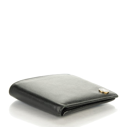 Chanel Grained Calfskin CC Button Bi-Fold Wallet Black 4 of 8