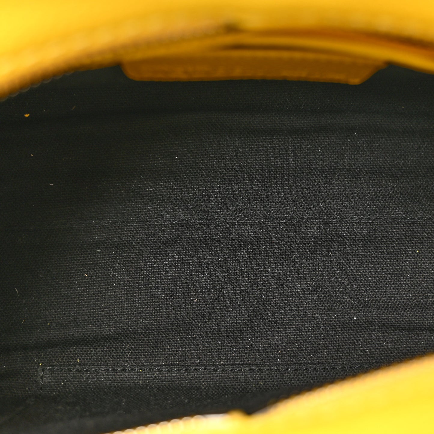 Pebbled Calfskin Mini Skull Padlock Zip Around Tote Imperial Yellow
