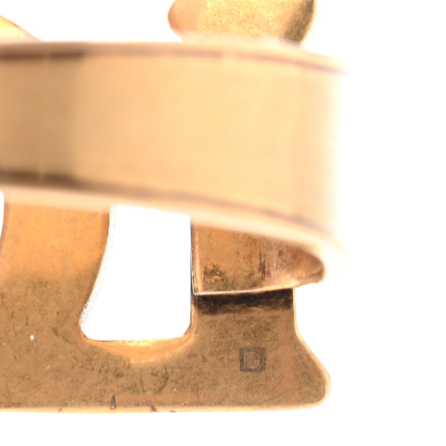 Metal Pearl Loved Palm Cuff Hand Piece Aged Gold