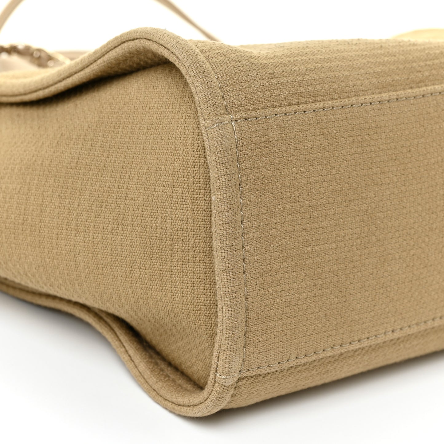 Mixed Fibers Small Deauville Tote Beige