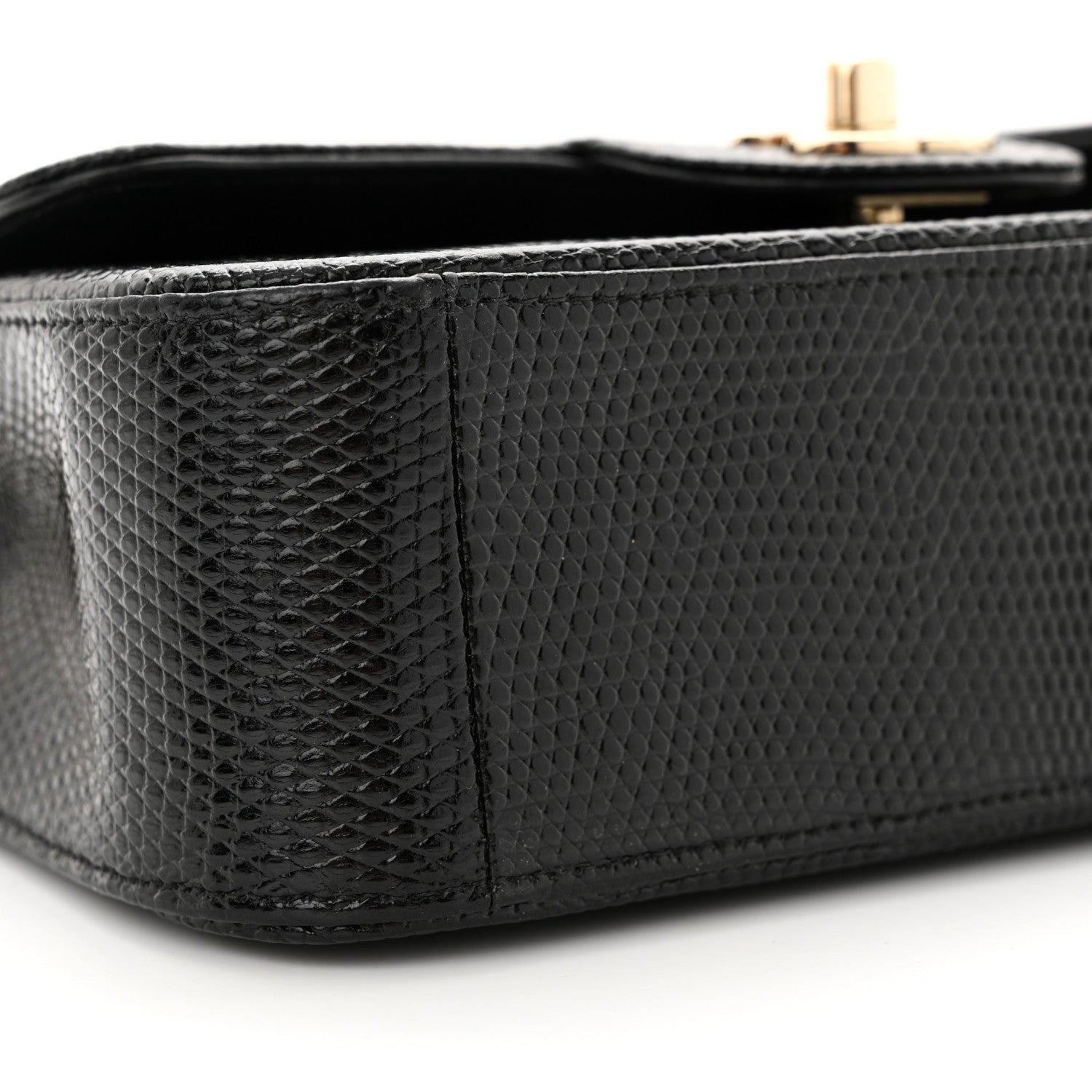 Chanel Lizard Mini Rectangular Flap Black 10 of 19