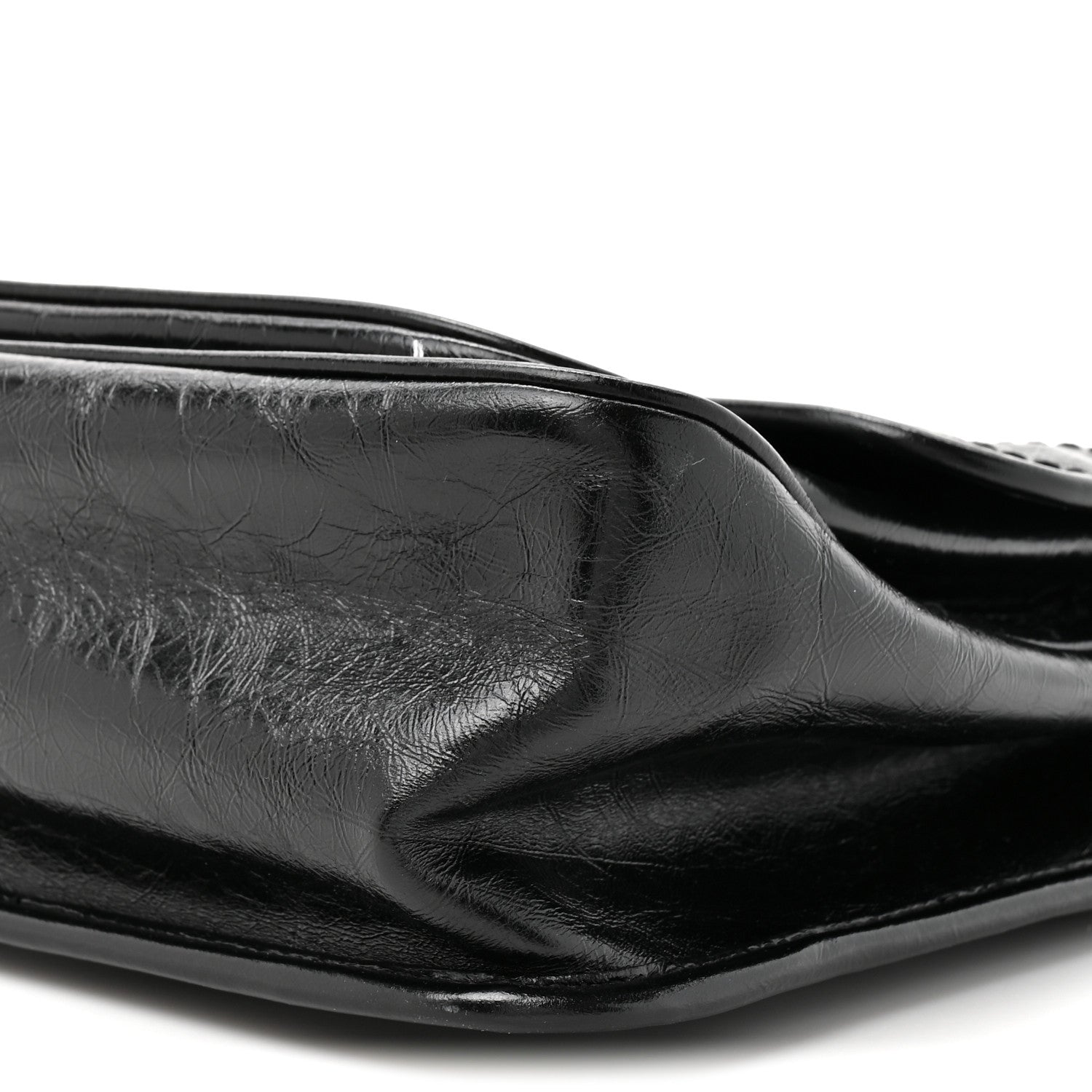 Saint Laurent Crinkled Calfskin Matelasse Monogram Medium Niki Chain Satchel Black 9 of 11