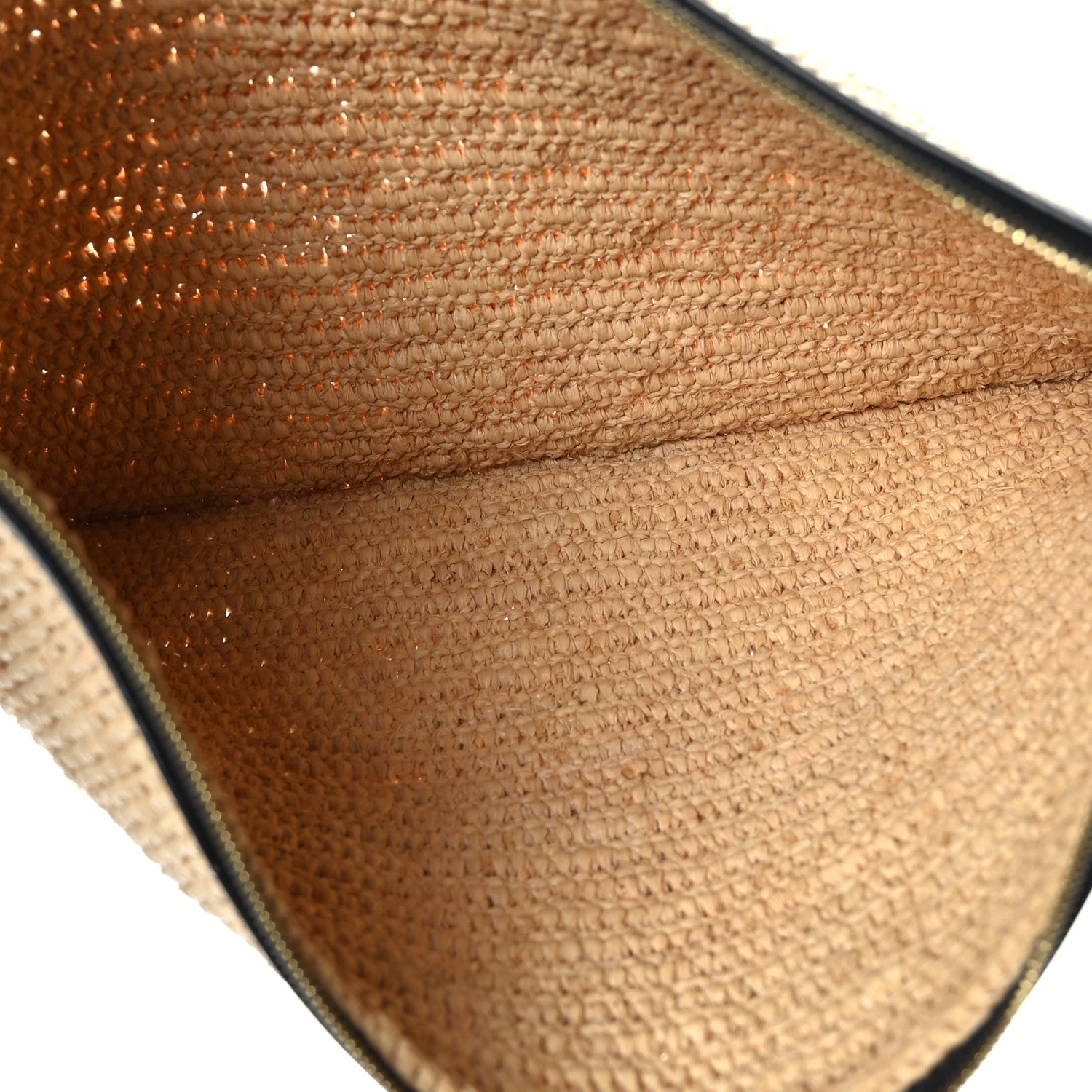 Celine Raffia Sequin Large Pouch Black 5 of 7
