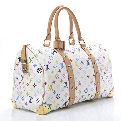 Louis Vuitton Monogram Multicolor Keepall 45 White 2 of 14