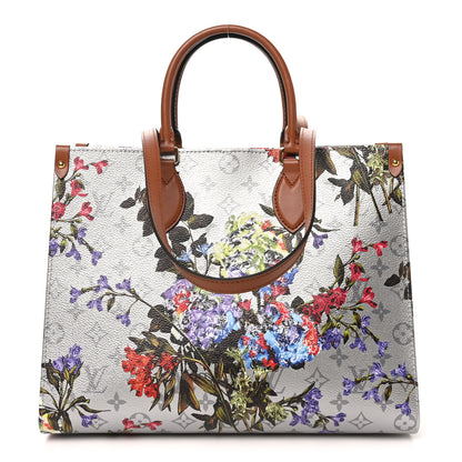 Louis Vuitton Metallic Monogram LV Garden OnTheGo MM Silver 1 of 9