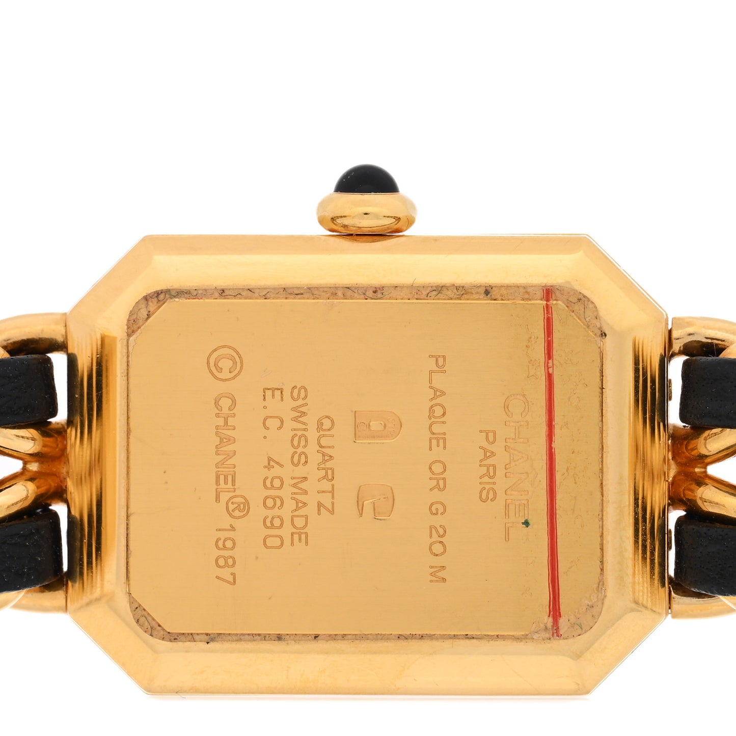 Stainless Steel Lambskin 20mm Chain Premiere Quartz Watch Gold L