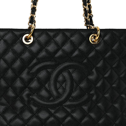 Chanel Caviar Quilted Grand Shopping Tote GST Black 8 of 10