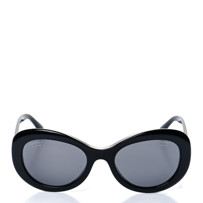 Chanel Acetate Polarized Oval CC Sunglasses 5469-B-A 2 of 7